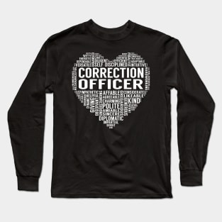 Correction Officer Heart Long Sleeve T-Shirt